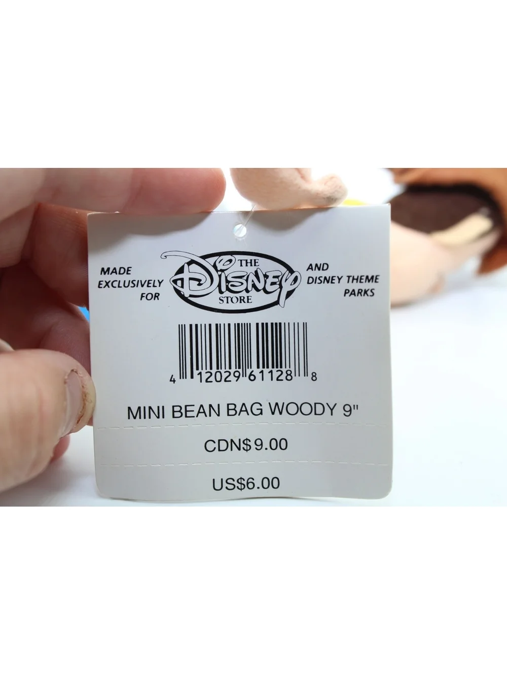 VTG 1995 Disney Parks Pixar Toy Story Mini Bean Bag Sheriff Woody Plush 9